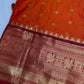 Mangalgiri Pattu Orange Pink Silk Saree