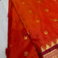 Mangalgiri Pattu Orange Pink Silk Saree