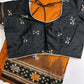Patola Brown Black Silk Saree