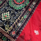 Patola Red Black Silk Saree