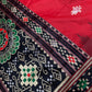Patola Red Black Silk Saree