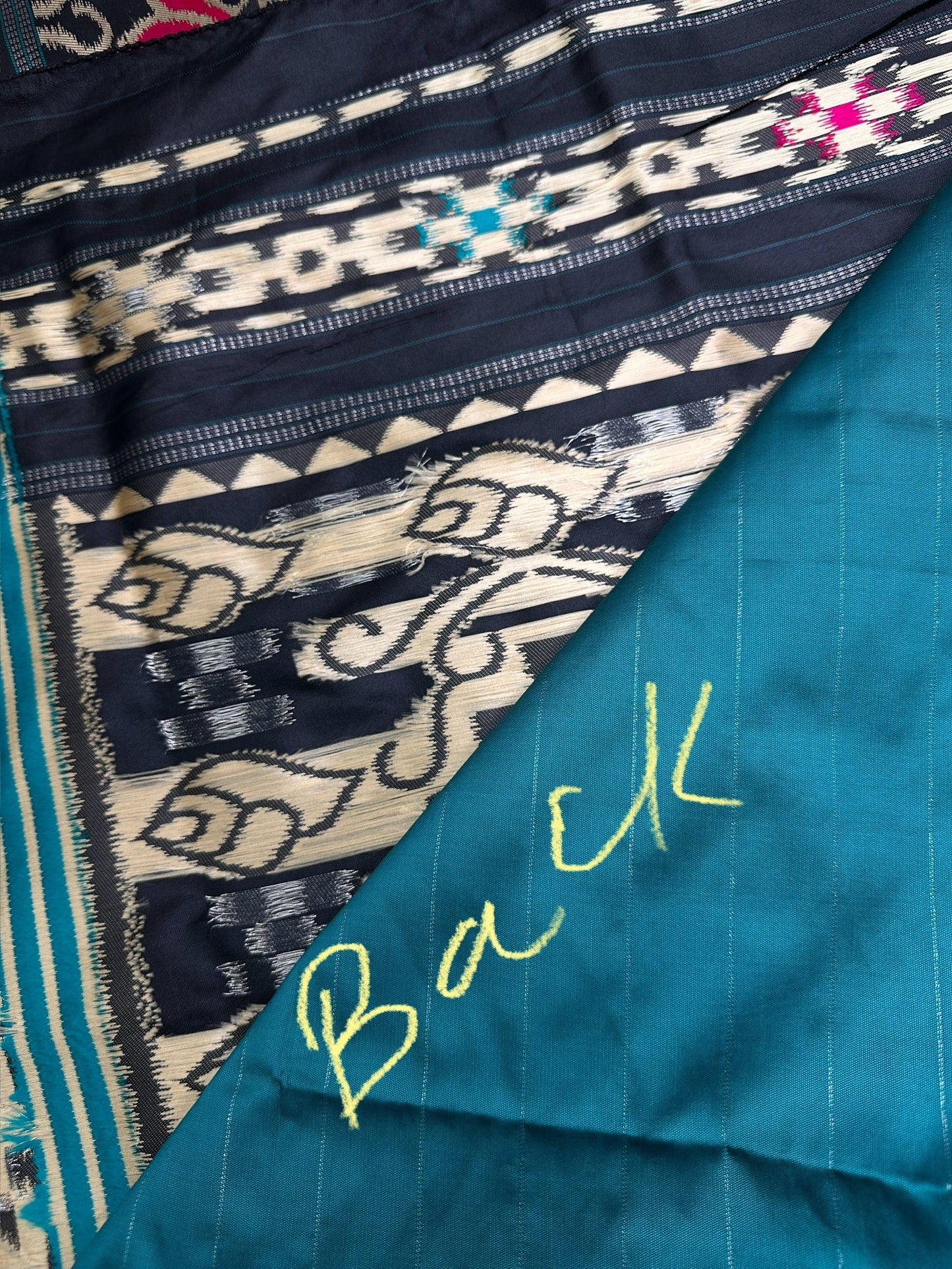 Patola Green Black Silk Saree