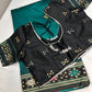 Patola Green Black Silk Saree