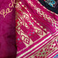 Patola Pink Black Silk Saree