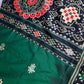 Patola Green Black Silk Saree