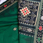 Patola Green Black Silk Saree
