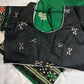 Patola Green Black Silk Saree
