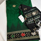 Patola Green Black Silk Saree