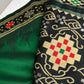 Patola Green Black Silk Saree