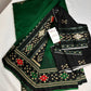 Patola Green Black Silk Saree