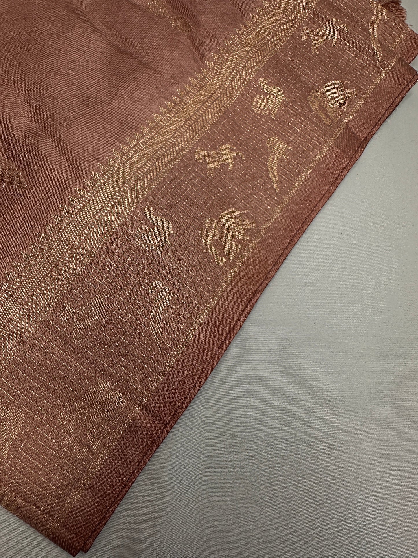 Raw Mango Silk Dusty Pink Light Weight Saree