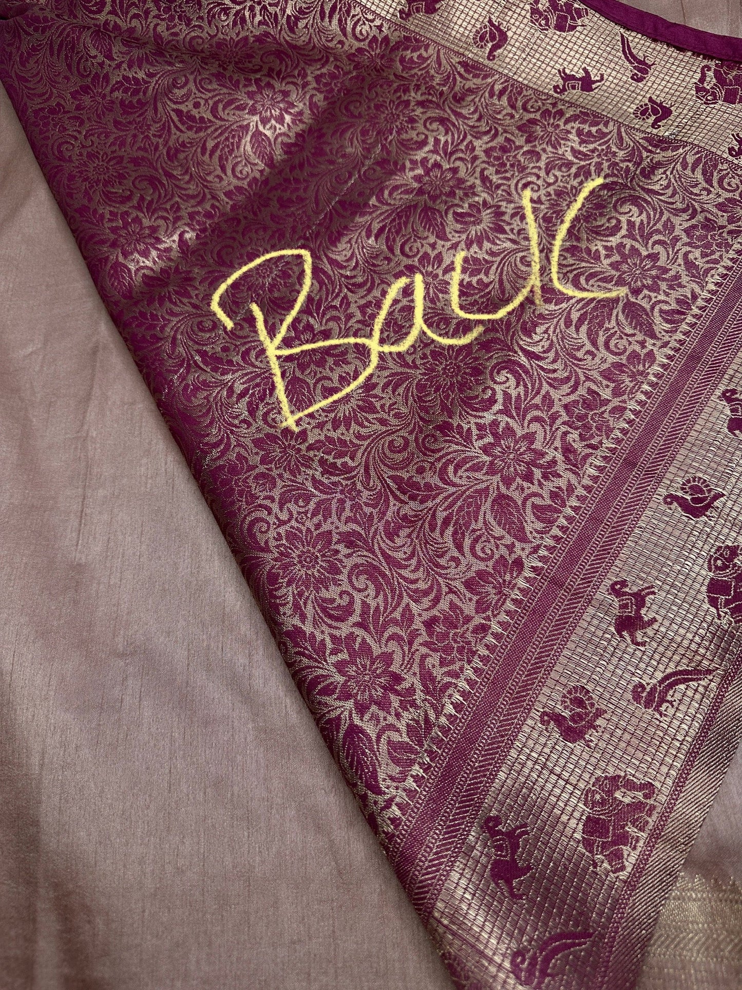 Raw Mango Silk Dusty Pink Light Weight Saree