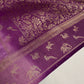 Raw Mango Silk Lavender Purple Light Weight Saree