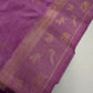 Raw Mango Silk Lavender Purple Light Weight Saree
