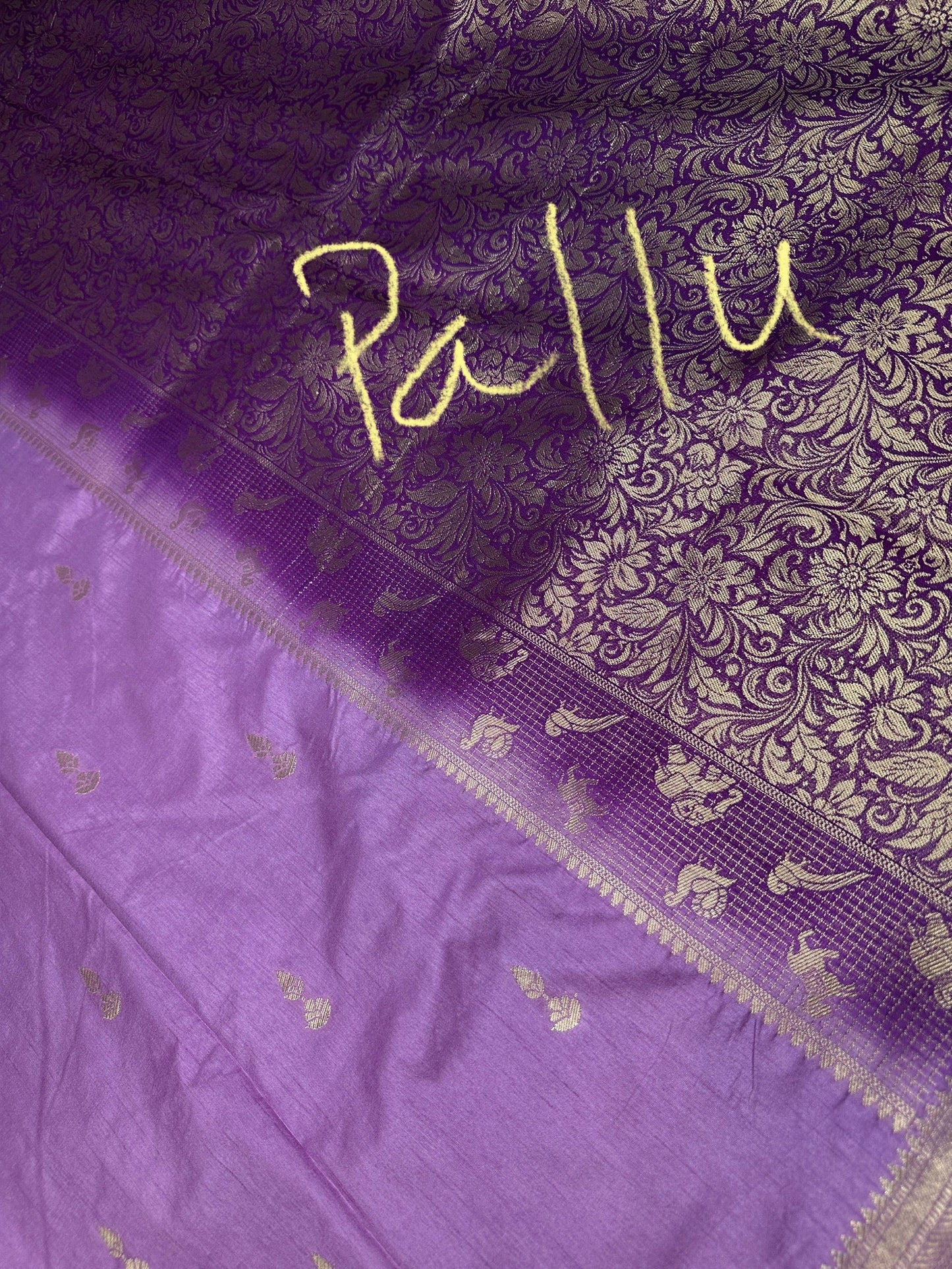 Raw Mango Silk Lavender Purple Light Weight Saree