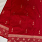 Raw Mango Silk Red Blue Light Weight Saree