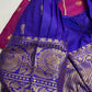 Gadwal Semi Silk Pink Blue Checks Saree