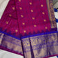 Gadwal Semi Silk Pink Blue Checks Saree