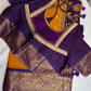 Gadwal Semi Silk Mustard Yellow Checks Saree