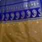 Gadwal Semi Silk Mustard Yellow Checks Saree