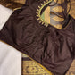 Gadwal Semi Silk Green Brown Checks Saree