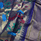 Semi Gadwal  Silk Paithani Green Purple Saree