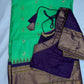 Semi Gadwal  Silk Paithani Green Purple Saree