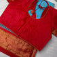 Semi Gadwal  Silk Paithani Blue Red Saree