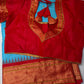 Semi Gadwal  Silk Paithani Blue Red Saree