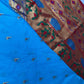Semi Gadwal  Silk Paithani Blue Red Saree