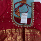 Gadwal Semi Silk Blue Red Saree