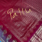 Gadwal Semi Silk Blue Red Saree
