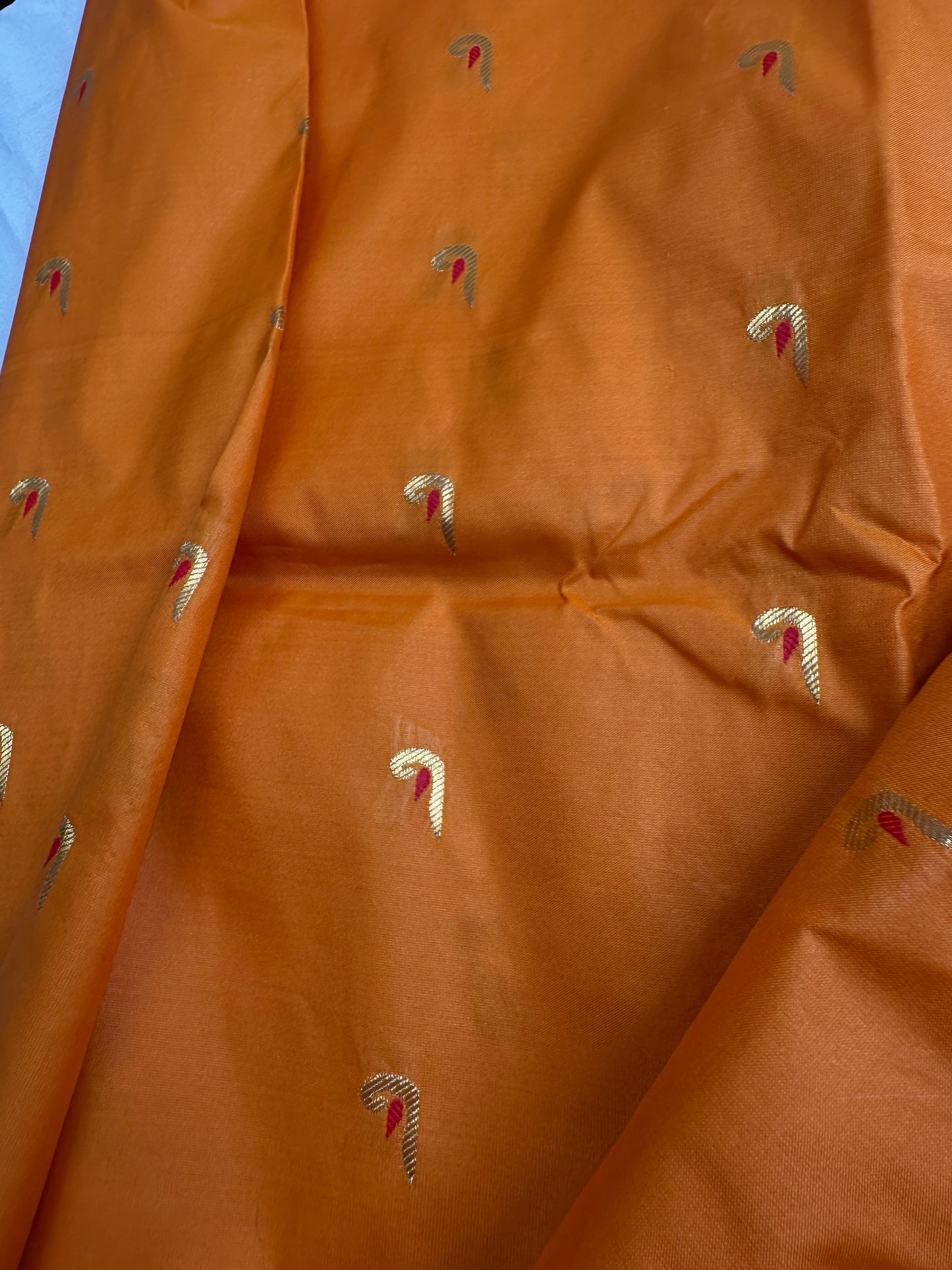 Semi Gadwal  Silk Paithani Yellow Red Saree