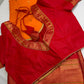 Semi Gadwal  Silk Paithani Yellow Red Saree
