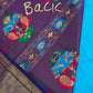 Semi Gadwal  Silk Paithani Blue Purple Saree