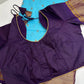 Semi Gadwal  Silk Paithani Blue Purple Saree