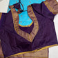 Semi Gadwal  Silk Paithani Blue Purple Saree