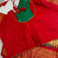 Semi Gadwal  Silk Paithani Green Red Saree