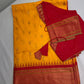 Semi Gadwal  Silk Paithani Yellow Red Saree