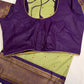 Semi Gadwal  Silk Paithani Green Purple Saree