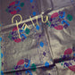 Semi Gadwal  Silk Paithani Green Purple Saree