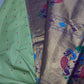 Semi Gadwal  Silk Paithani Green Purple Saree