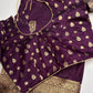 Self Weaving Purple Zari Silk Saree
