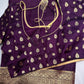 Self Weaving Purple Zari Silk Saree