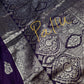 Self Weaving Purple Zari Silk Saree