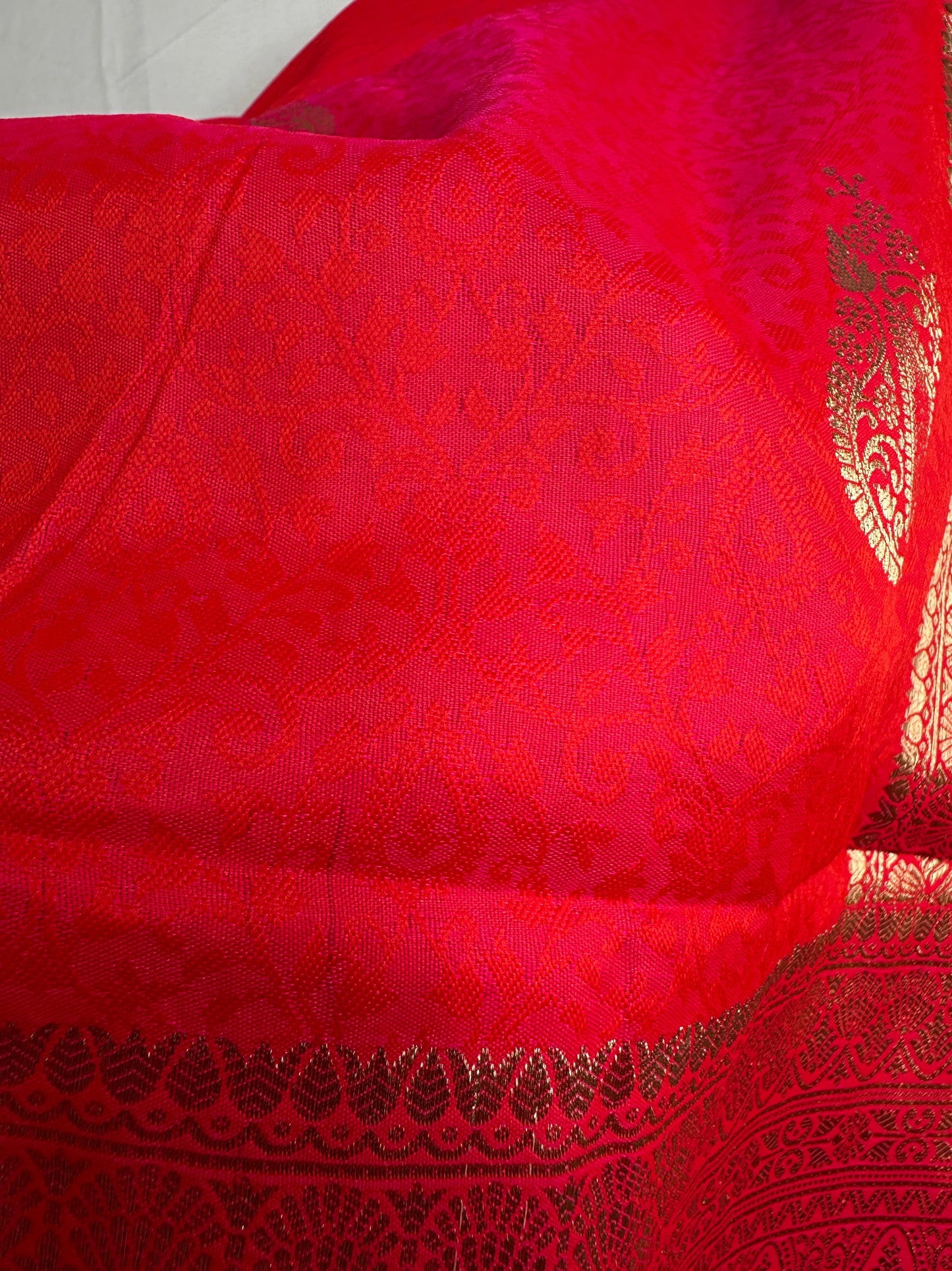 Self Weaving Pink Zari Silk Saree