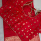 Self Weaving Pink Zari Silk Saree