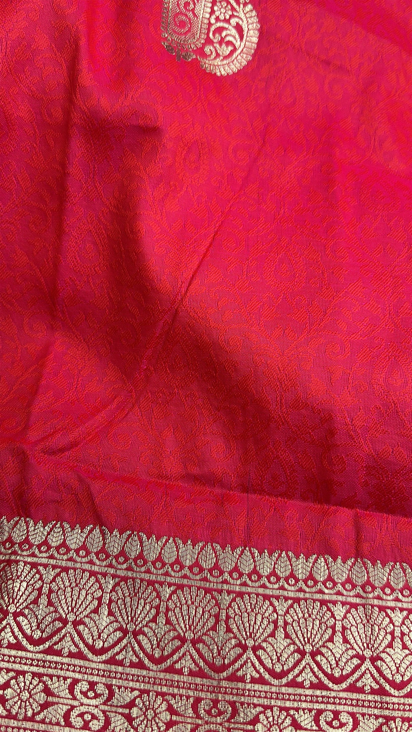Self Weaving Pink Zari Silk Saree