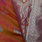 Self Weaving OrangeZari Silk Saree