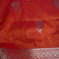 Self Weaving OrangeZari Silk Saree